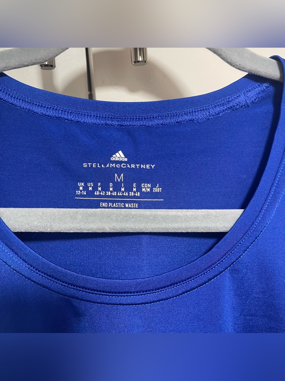Stella McCartney Adidas Tank top blue Sz M NWT - Picture 9 of 10